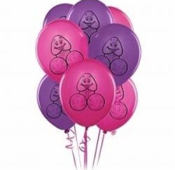 Шарики PECKER BALLOONS воздушные надувные с эротическим рисунком