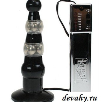 Очаровательный товар анальный стимулятор с бусинами Anal Plug Black cat, цвет черный