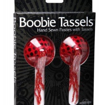 Красивые накладки на Соски - Boobie Tassels, красные